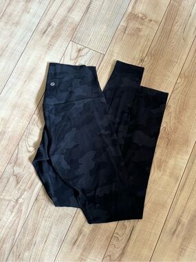 Lululemon Black Camo align Leggings - High-Rise Active Bottoms